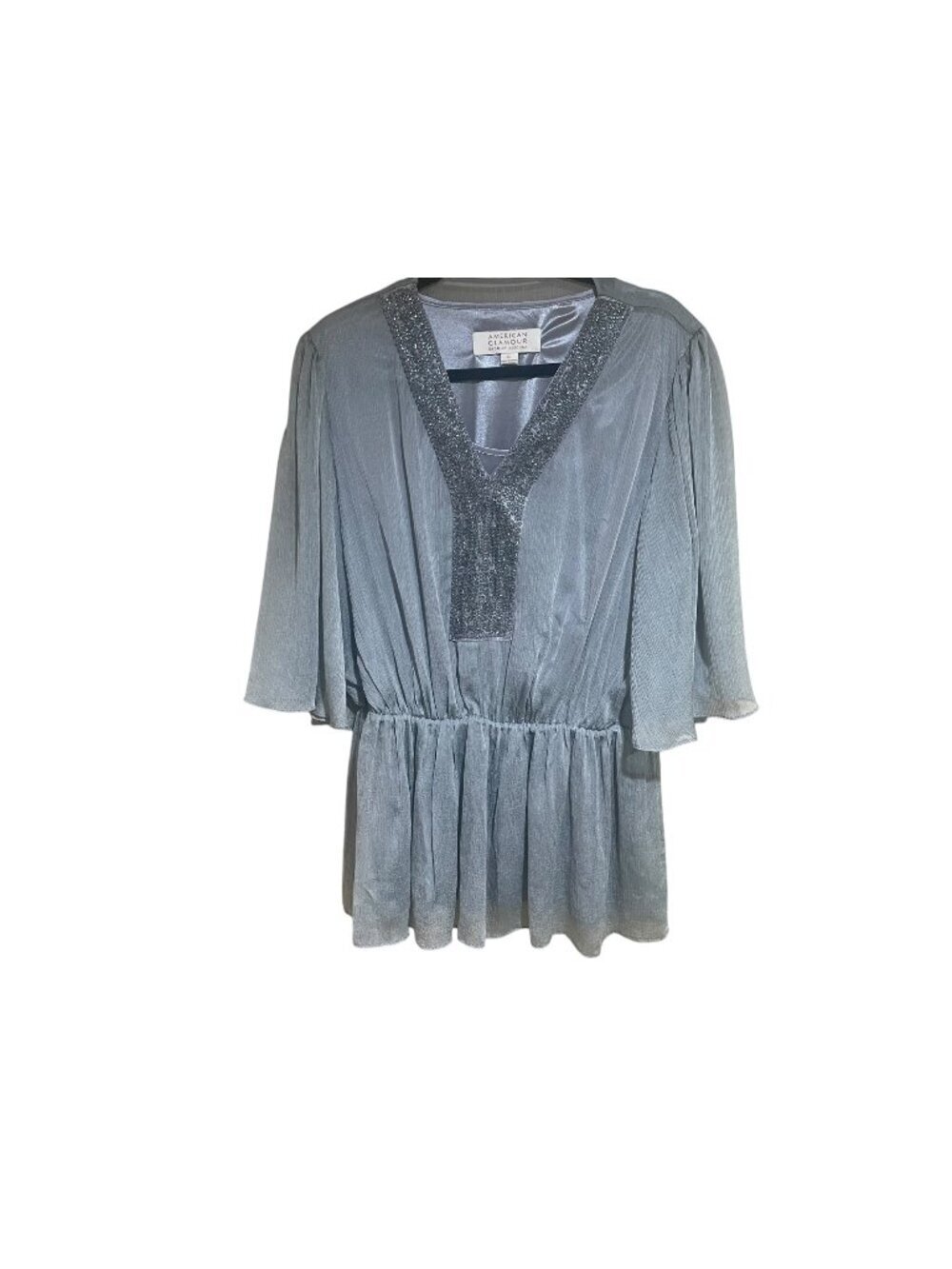 American glamour badgley mischka embellished blouse